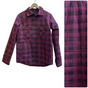 Ride Men’s 5K Water Resistant Red Plaid Pocket Button Closure Jacket Size Small